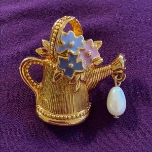 Gold tone and enamel pin